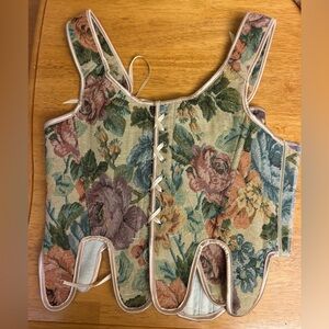 Scarlet Darkness Bustier Tops for Women Renaissance Floral Lace